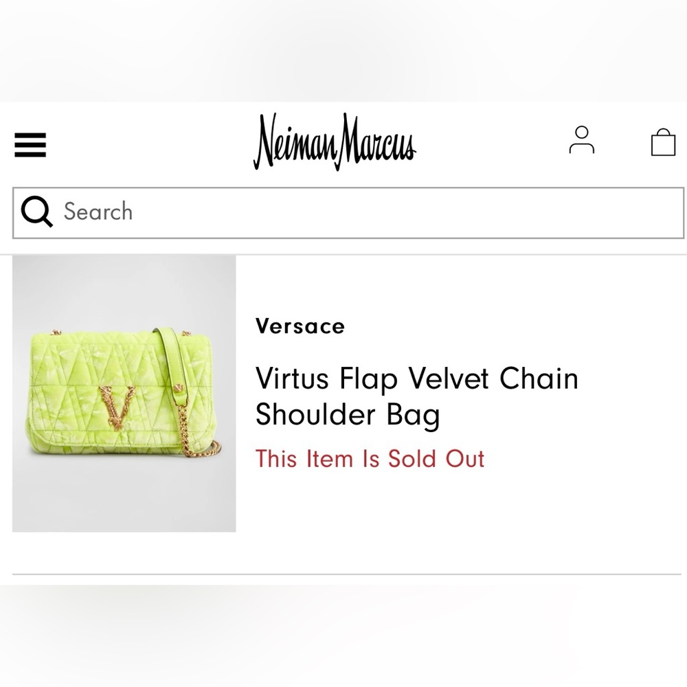 NWT Versace Virtus Velvet Shoulder Bag - Picture 10 of 11